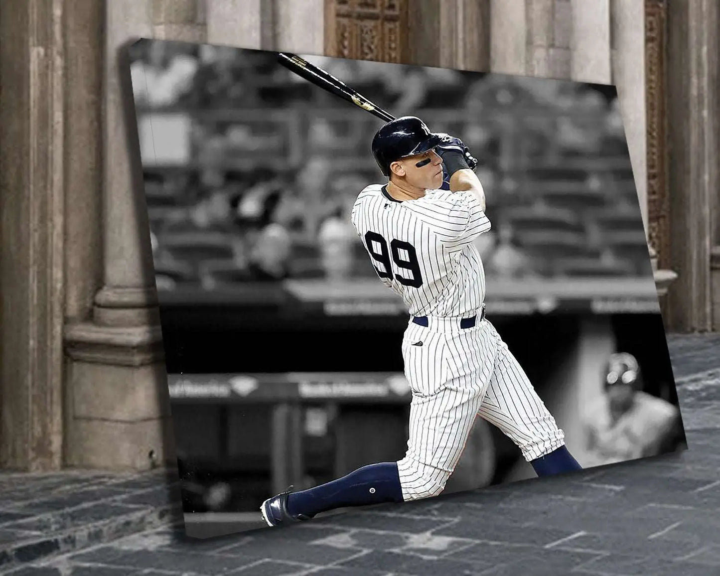 Aaron Judge Black & White Canvas Art 