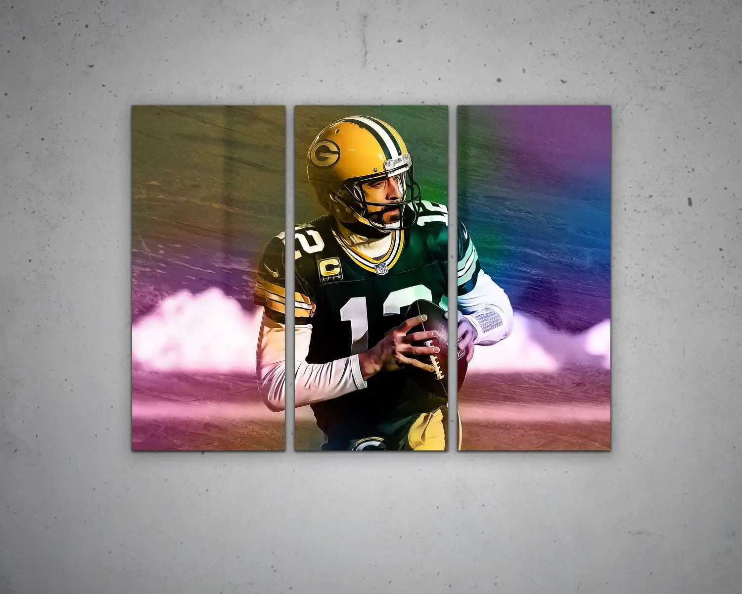 Aaron Rodgers Multicolour Wall Art 