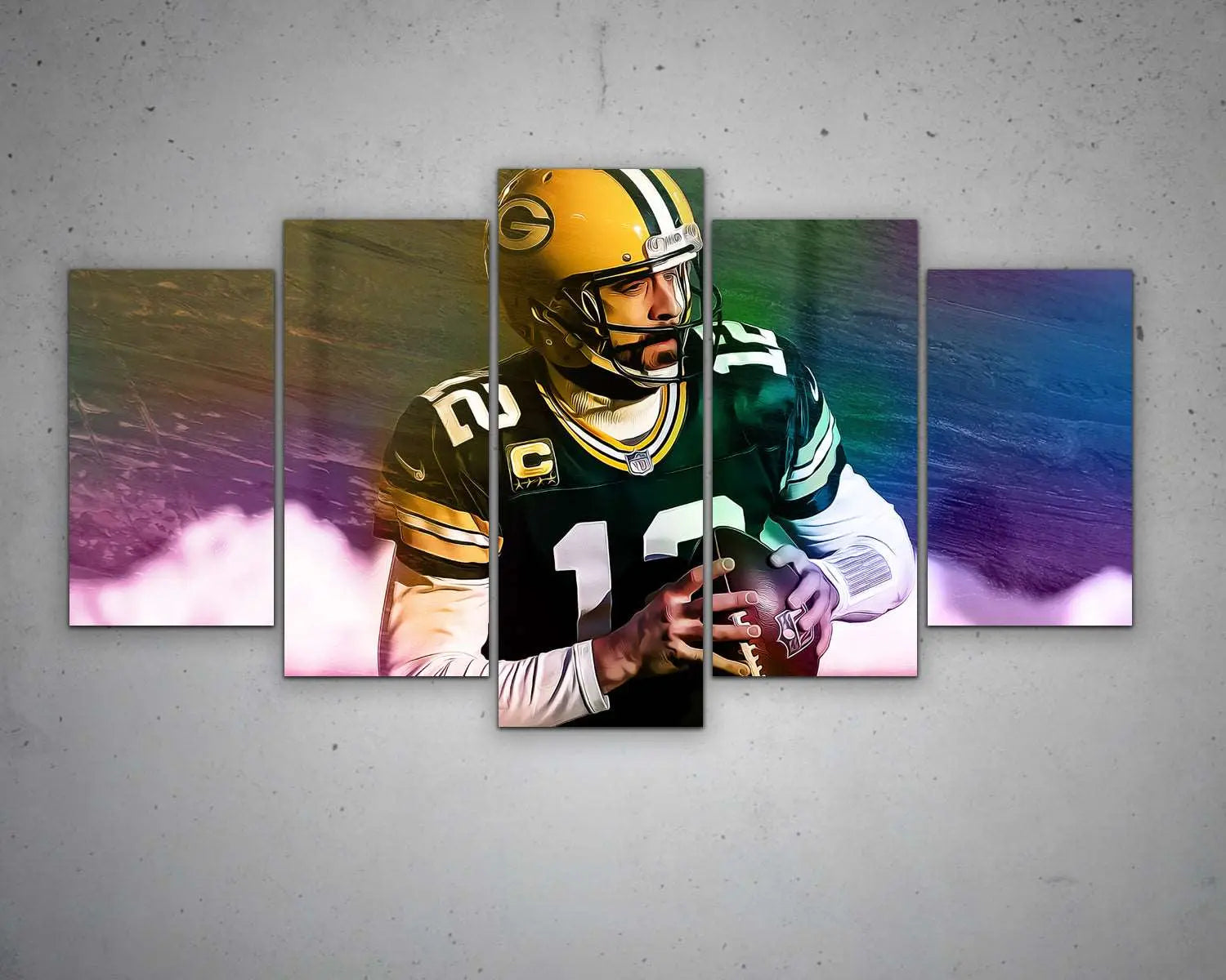 Aaron Rodgers Multicolour Wall Art 
