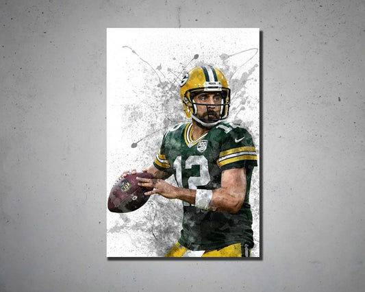 Aaron Rodgers Splash Effect Canvas Art
