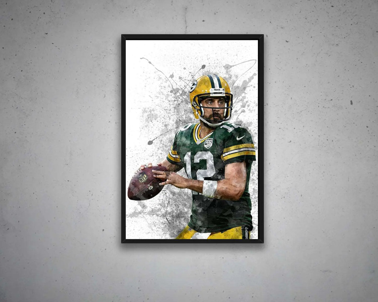 Aaron Rodgers Splash Effect Canvas Art 