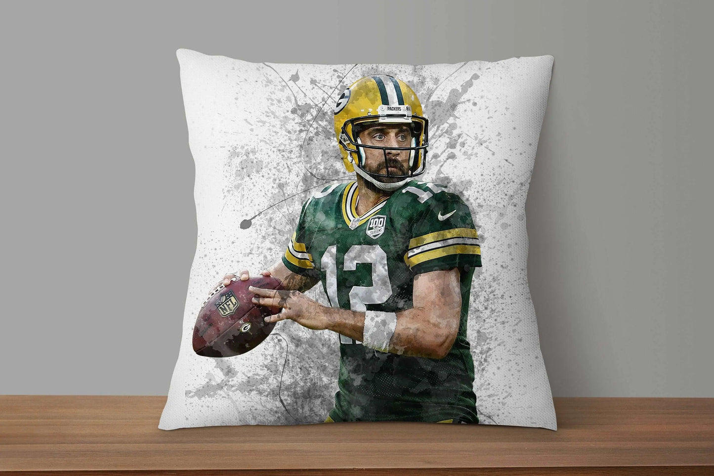 Aaron Rodgers Splash Effect Pillow 