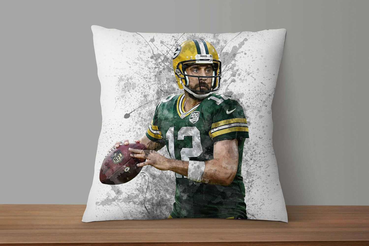 Aaron Rodgers Splash Effect Pillow 