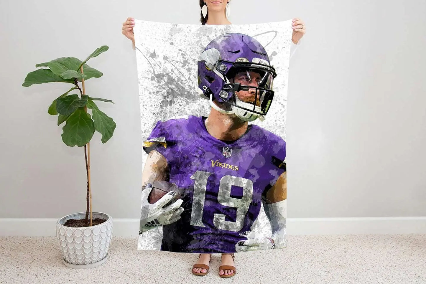 Adam Thielen Fleece Blanket 
