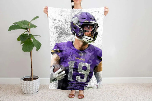Adam Thielen Fleece Blanket 