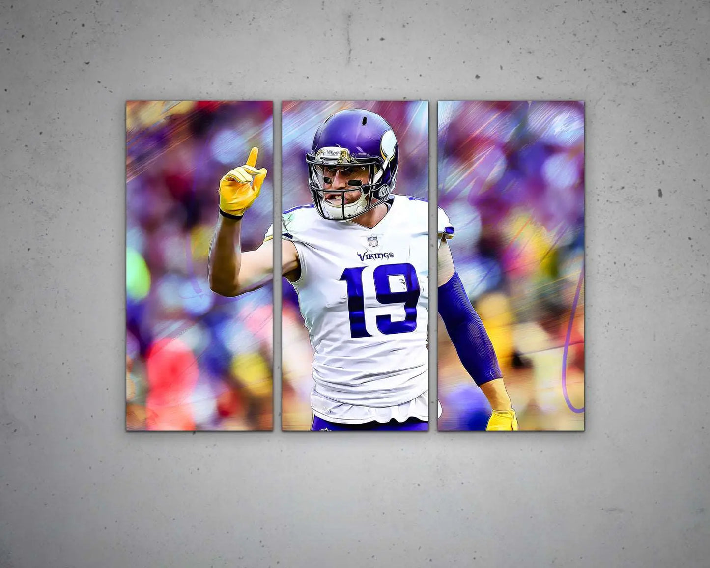 Adam Thielen Multicolour Wall Art 