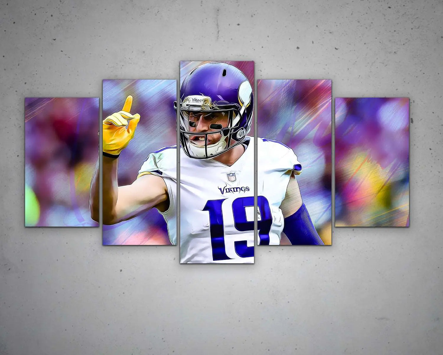 Adam Thielen Multicolour Wall Art 