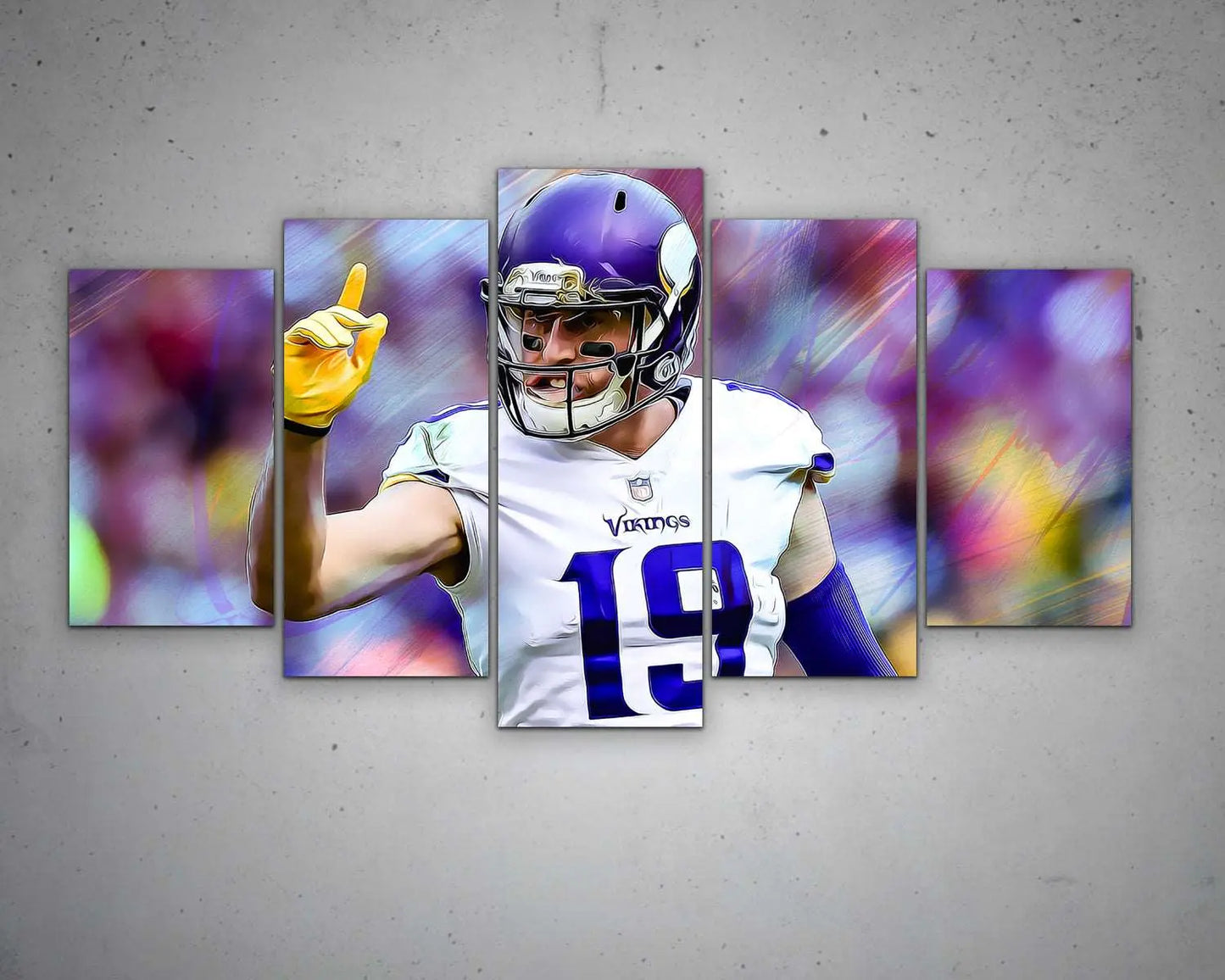 Adam Thielen Multicolour Wall Art 