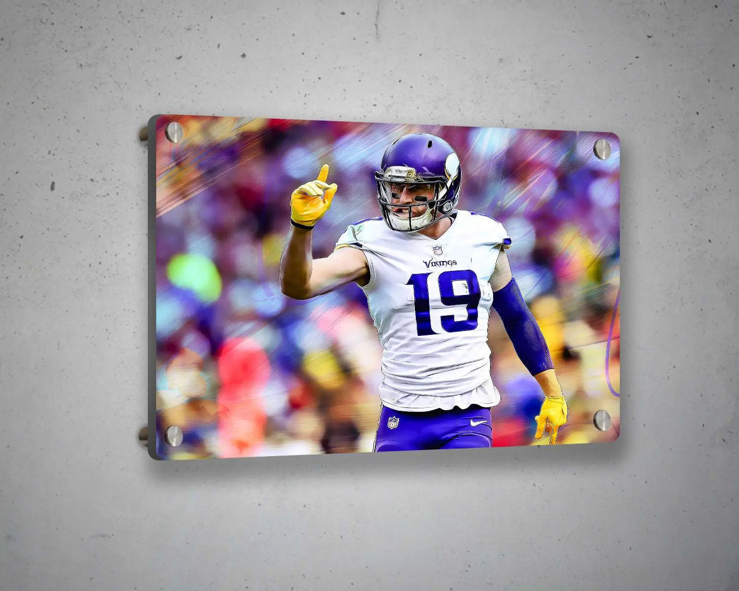 Adam Thielen Multicolour Wall Art 