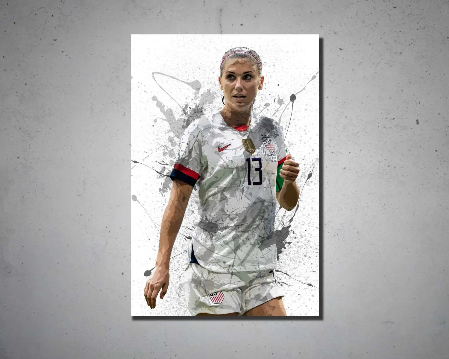 Alex Morgan Splash Effect Canvas Art 