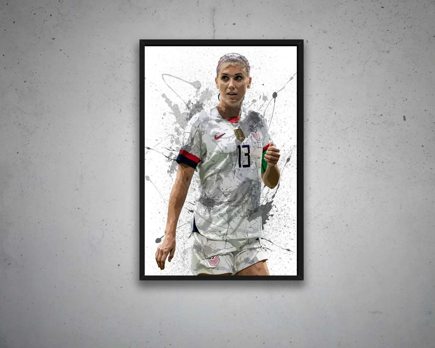 Alex Morgan Splash Effect Canvas Art 