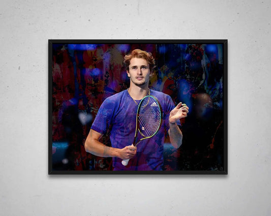Alexander Zverev Multicolour Wall Art