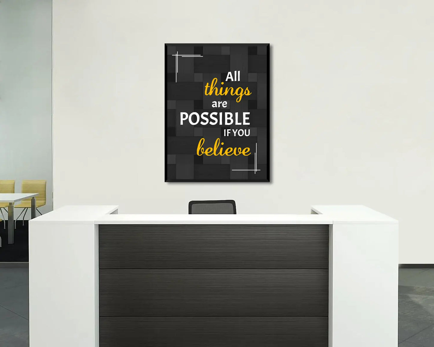 All things are possible if you believe Canvas Wall Art 