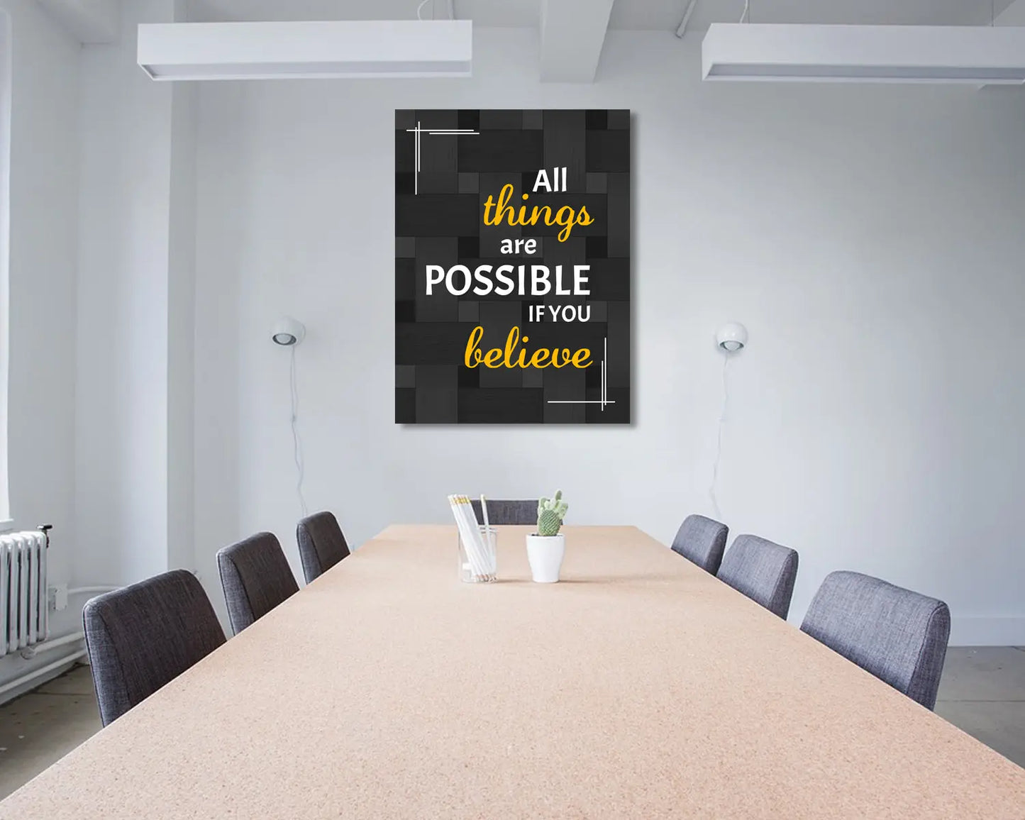 All things are possible if you believe Canvas Wall Art 
