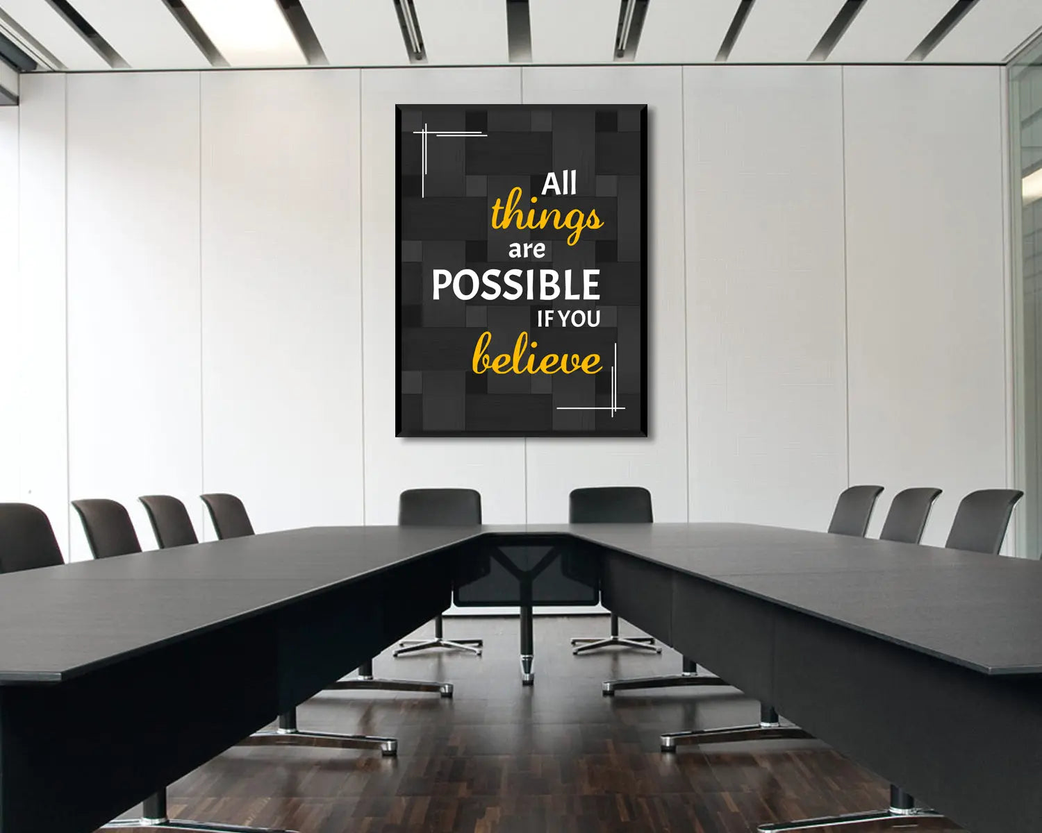 All things are possible if you believe Canvas Wall Art 