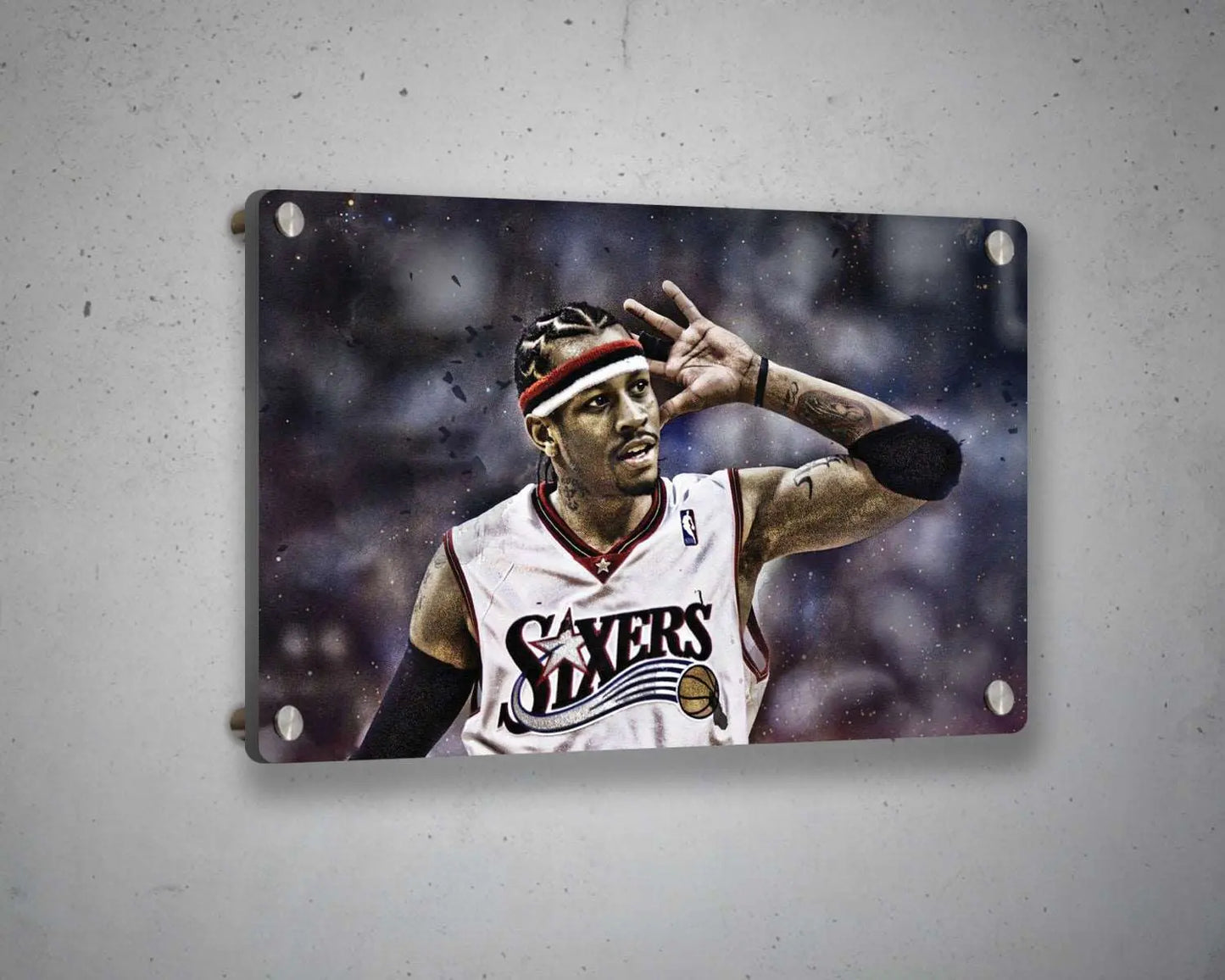 Allen Iverson Black & White Canvas Art 