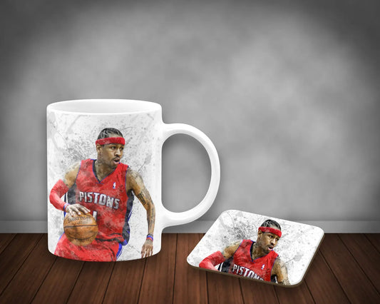 Allen Iverson Splash Effect Mug and Coaster 