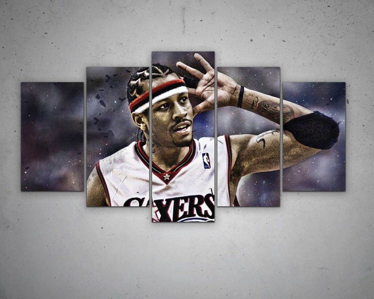 Allen Iverson Black & White Canvas Art 