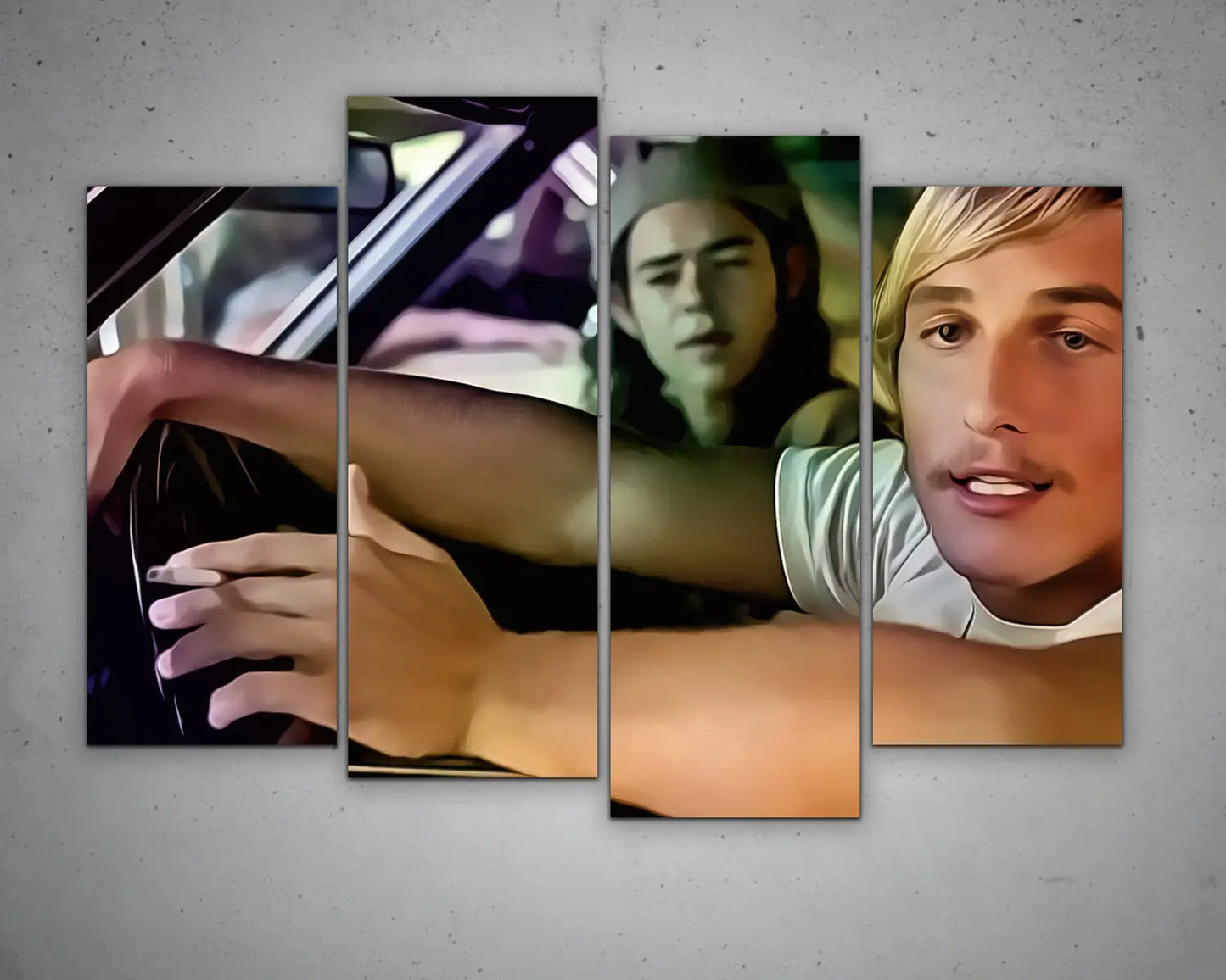 Alright Alright Alright Multicolour Wall Art 