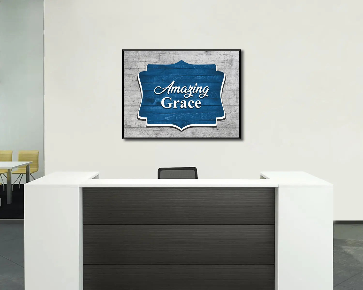 Amazing Grace Blue Canvas Wall Art 