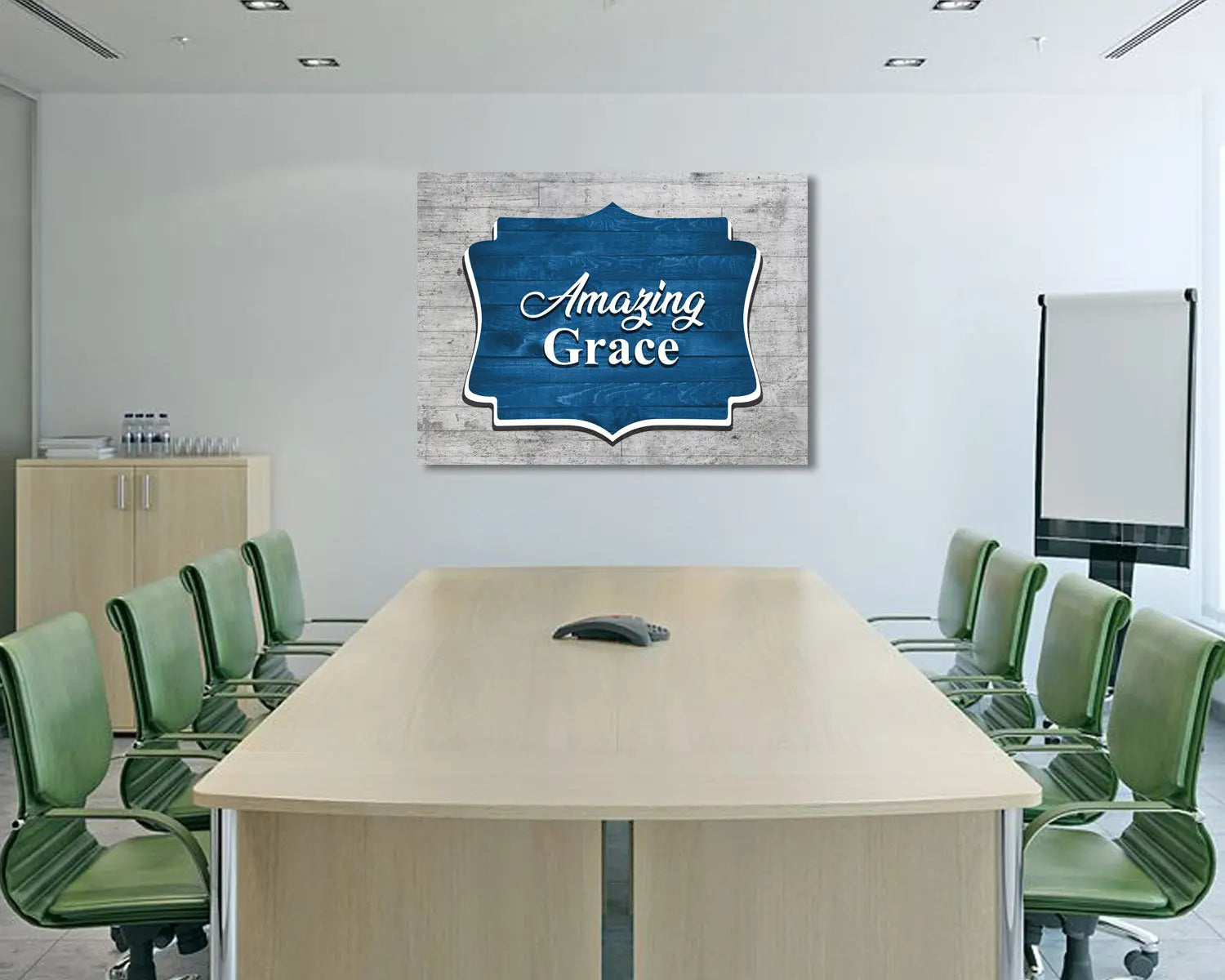 Amazing Grace Blue Canvas Wall Art 