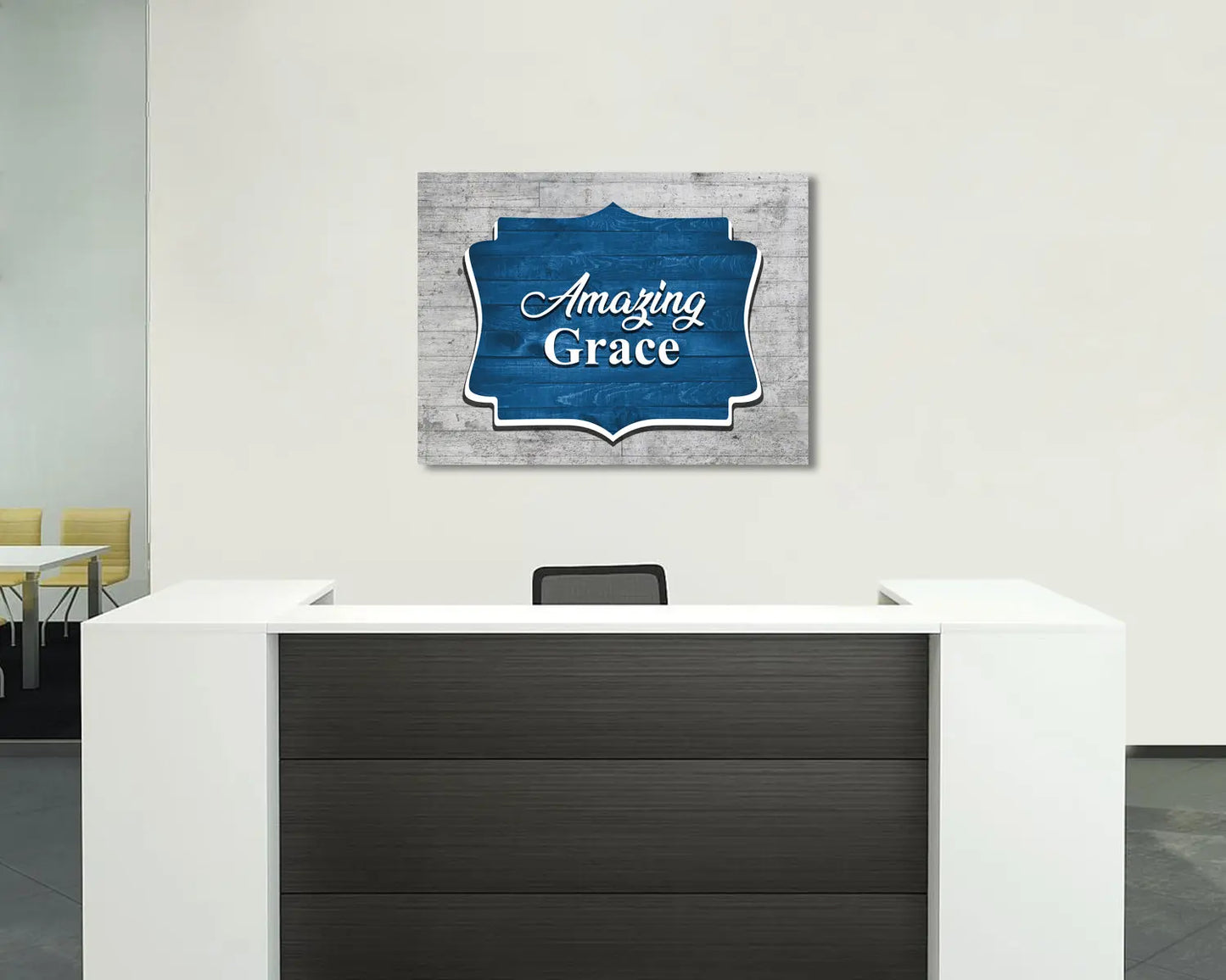 Amazing Grace Blue Canvas Wall Art 
