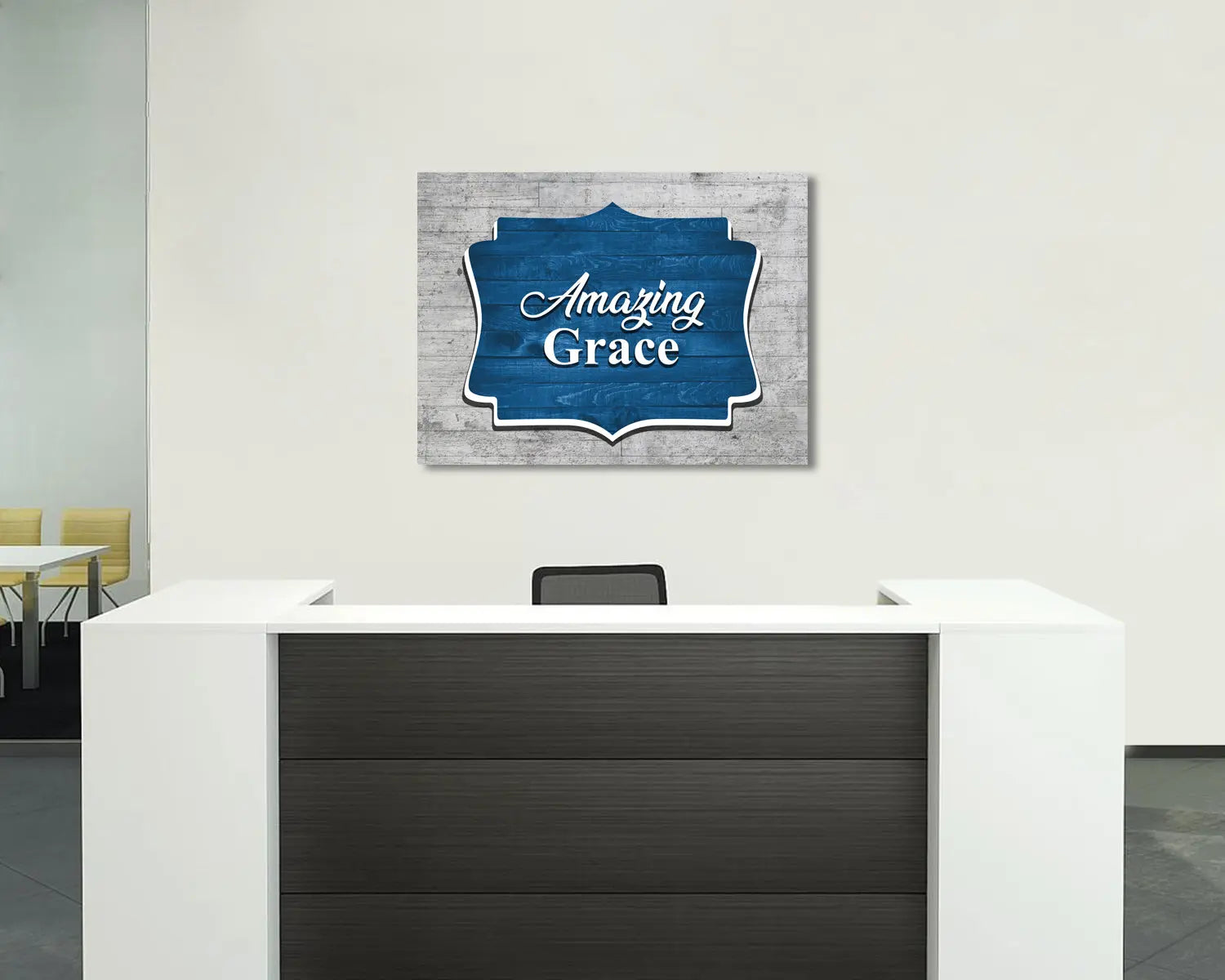 Amazing Grace Blue Canvas Wall Art 