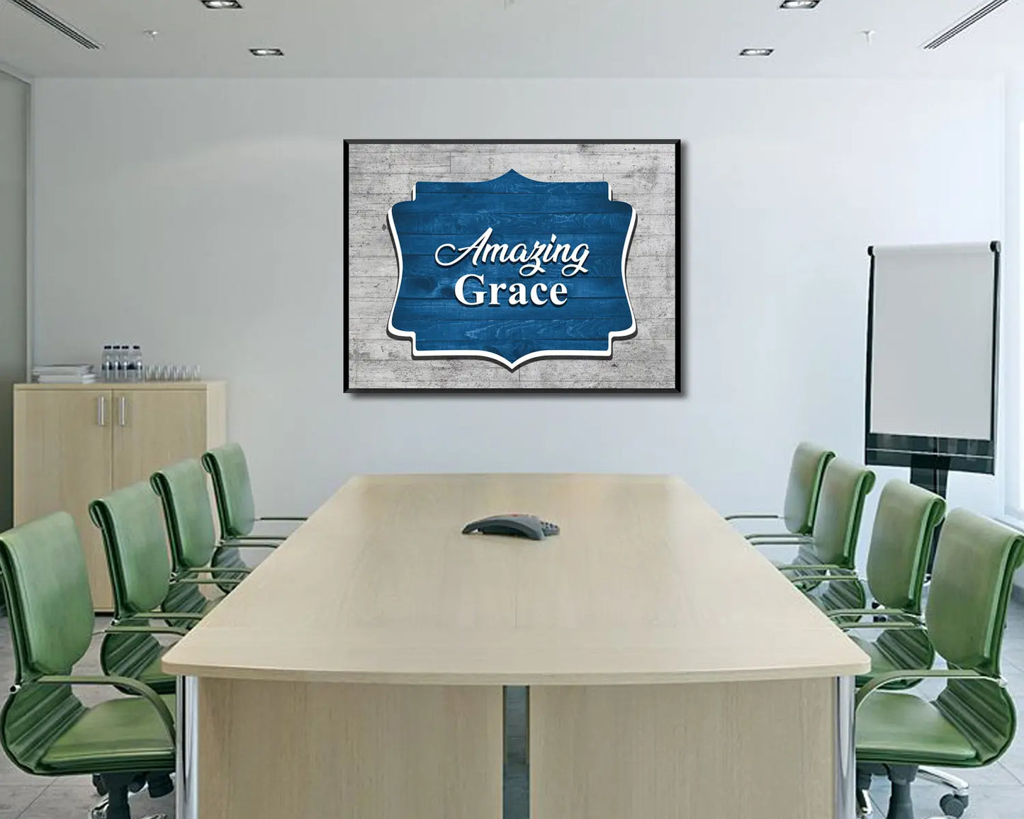 Amazing Grace Blue Canvas Wall Art 