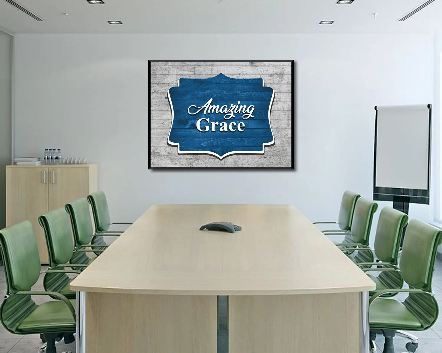 Amazing Grace Blue Canvas Wall Art 