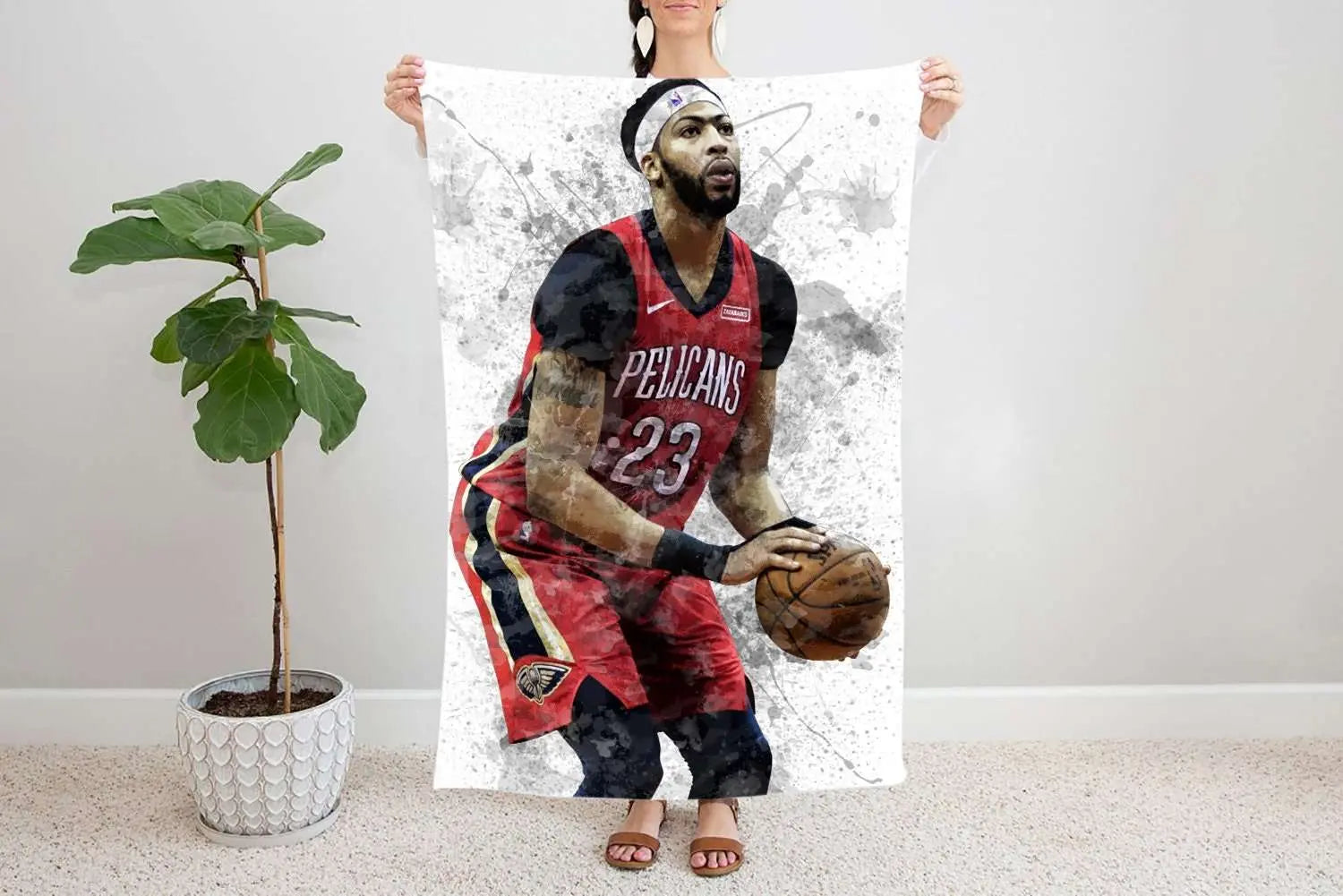 Anthony Davis  Fleece Blanket Style 1 