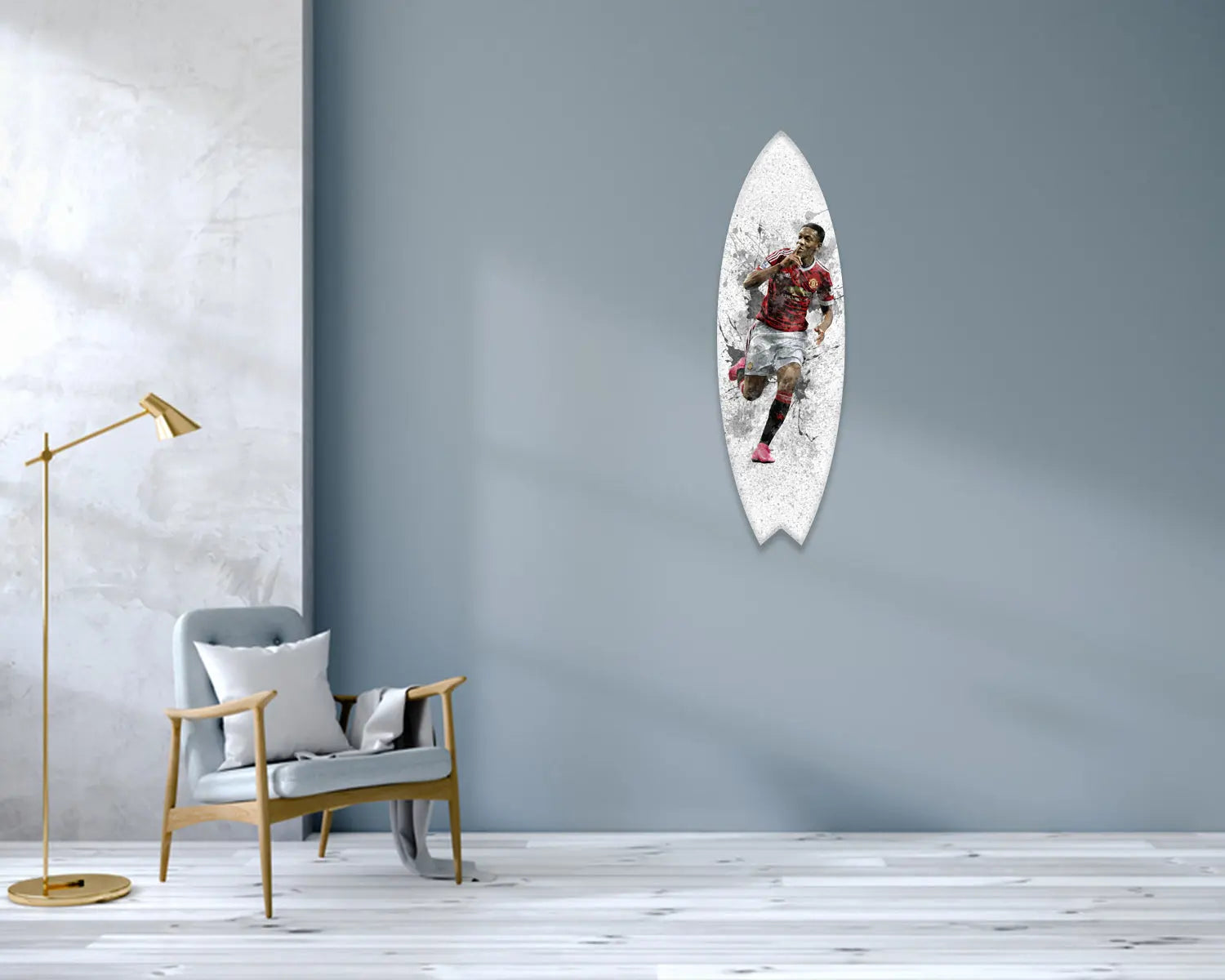 Anthony Martial Acrylic Surfboard Wall Art 