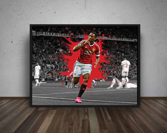 Anthony Martial Black & White Canvas Art 