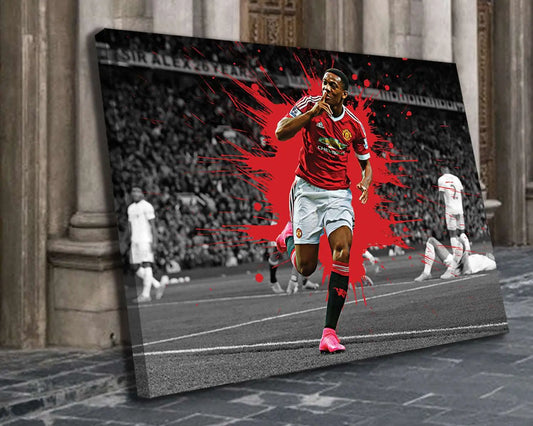 Anthony Martial Black & White Canvas Art 