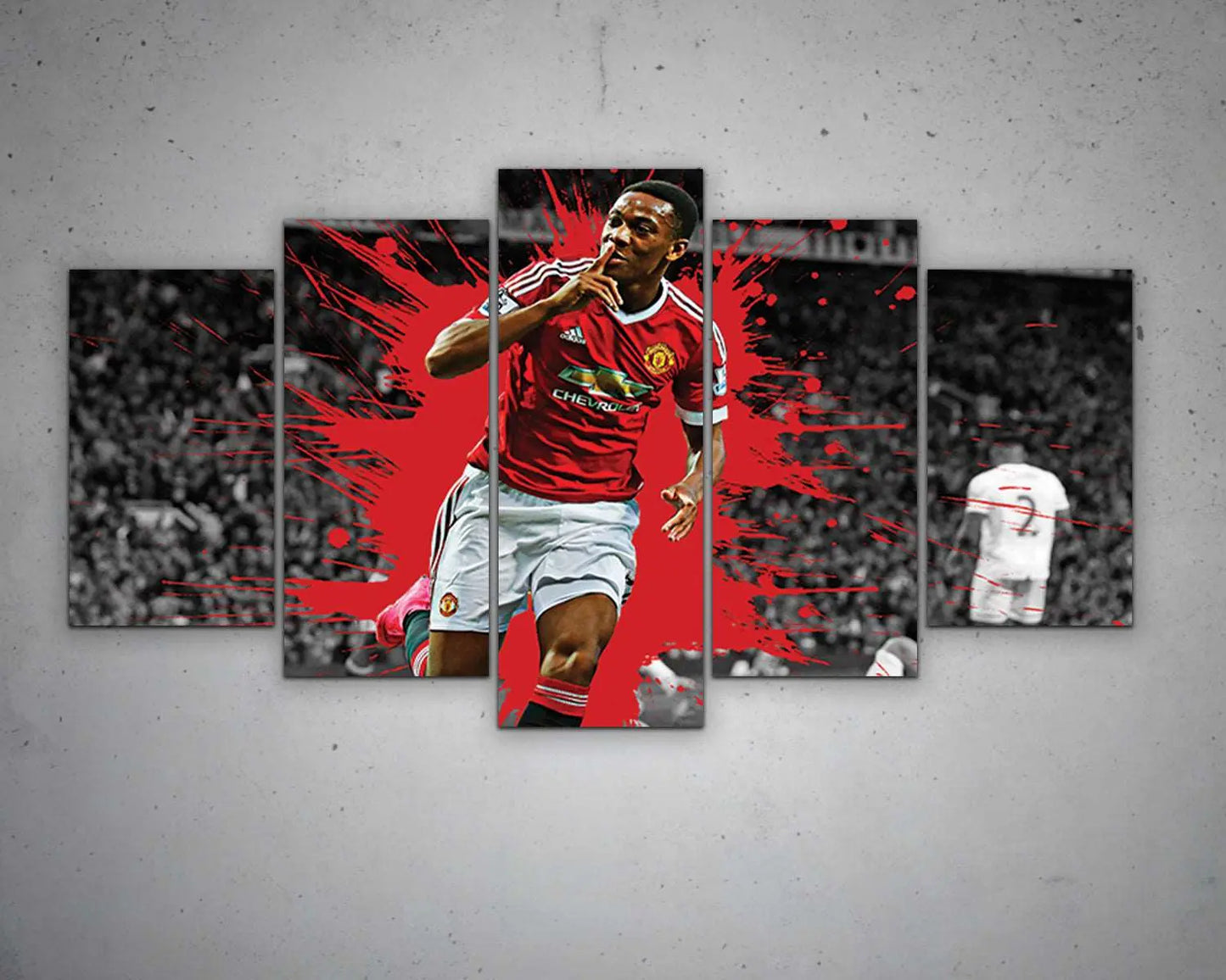 Anthony Martial Black & White Canvas Art 
