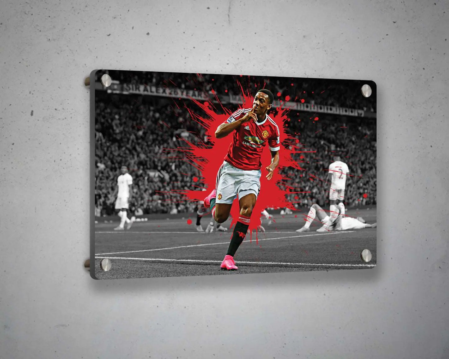 Anthony Martial Black & White Canvas Art 