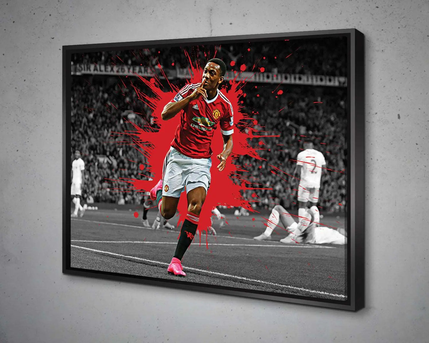 Anthony Martial Black & White Canvas Art 