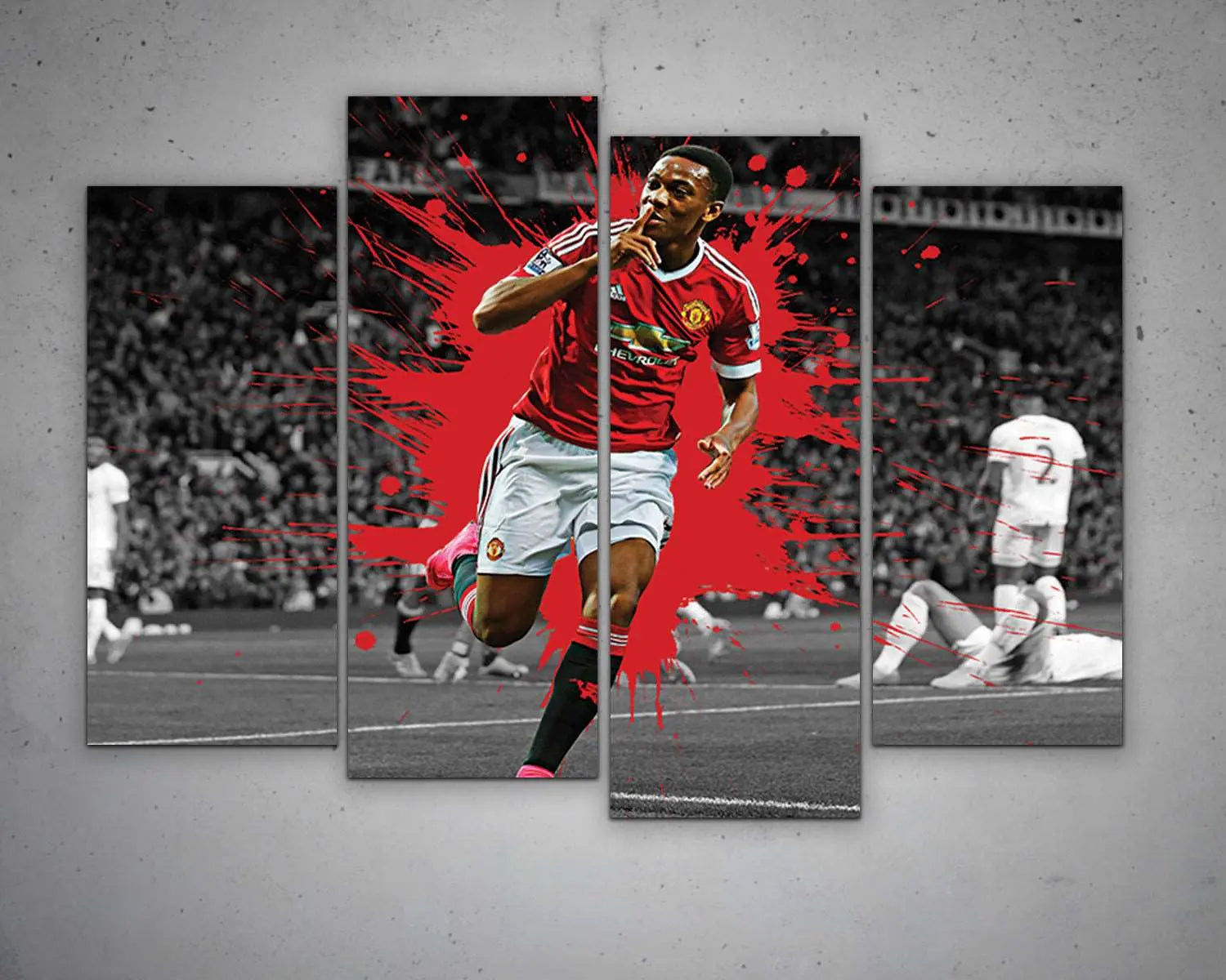 Anthony Martial Black & White Canvas Art 