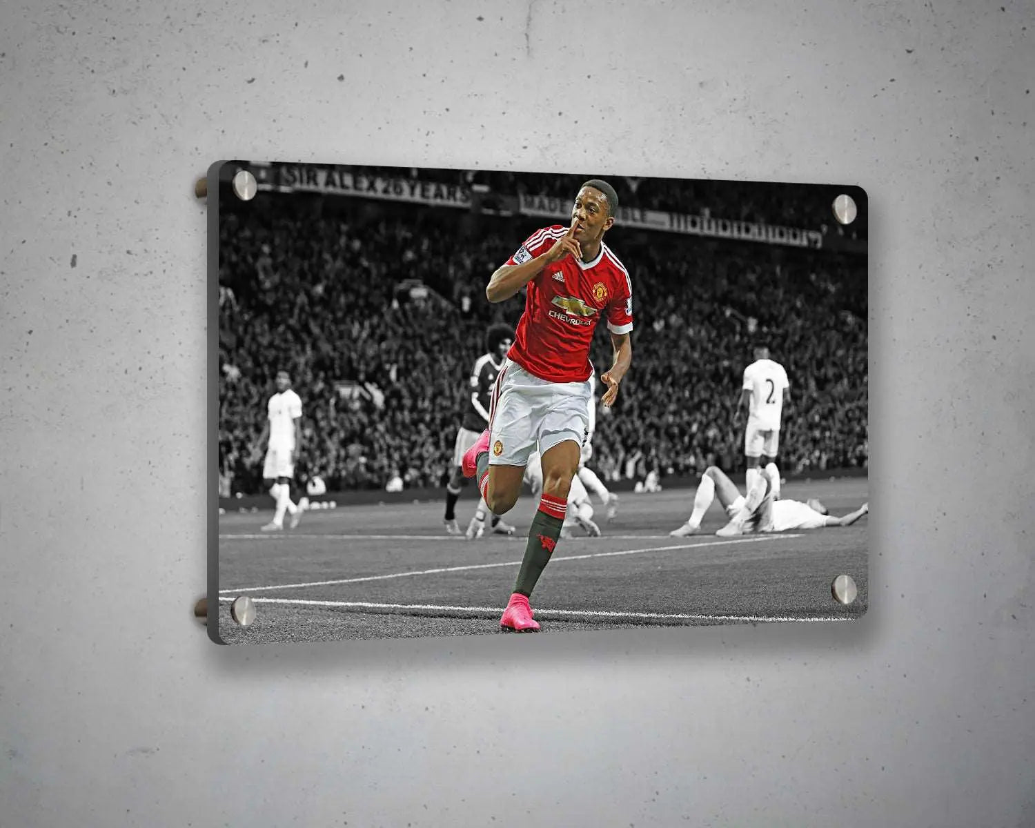 Anthony Martial Black & White Canvas Art 