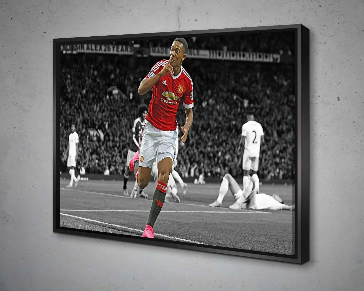 Anthony Martial Black & White Canvas Art 