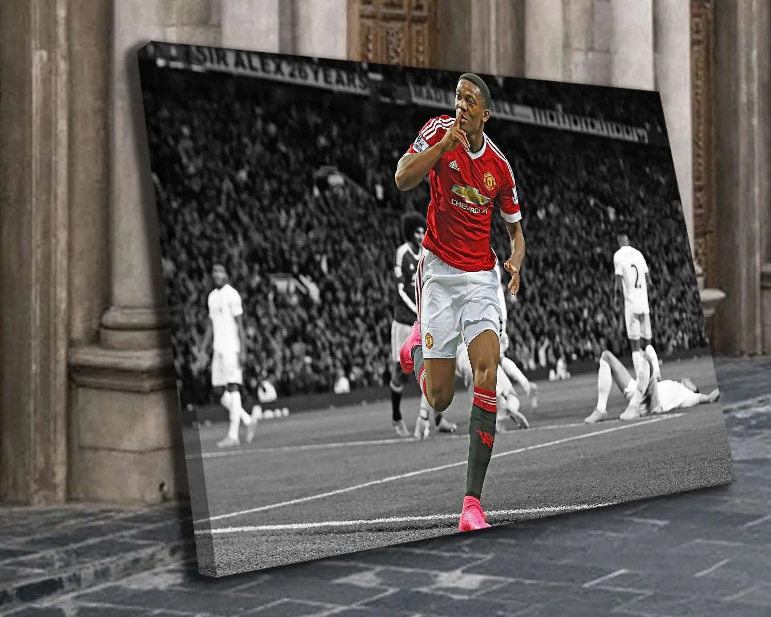 Anthony Martial Black & White Canvas Art 