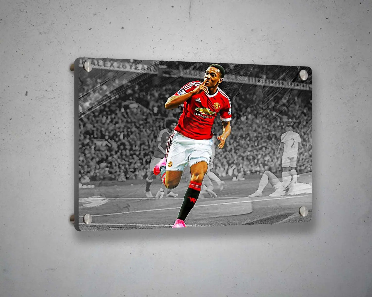 Anthony Martial Black & White Canvas Art 