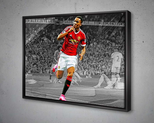 Anthony Martial Black & White Canvas Art