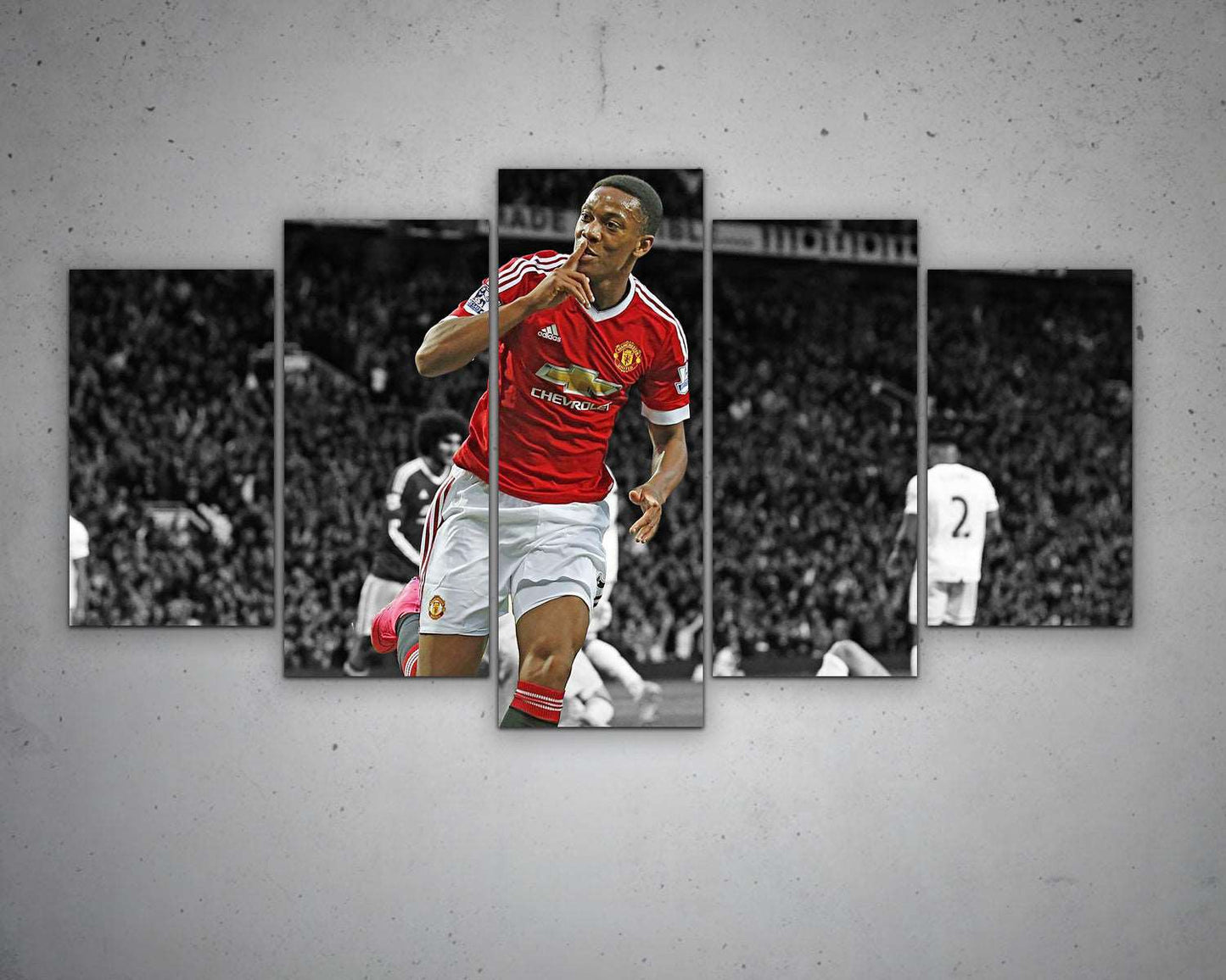 Anthony Martial Black & White Canvas Art 