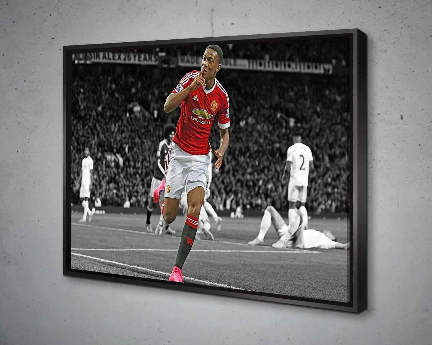 Anthony Martial Black & White Canvas Art 