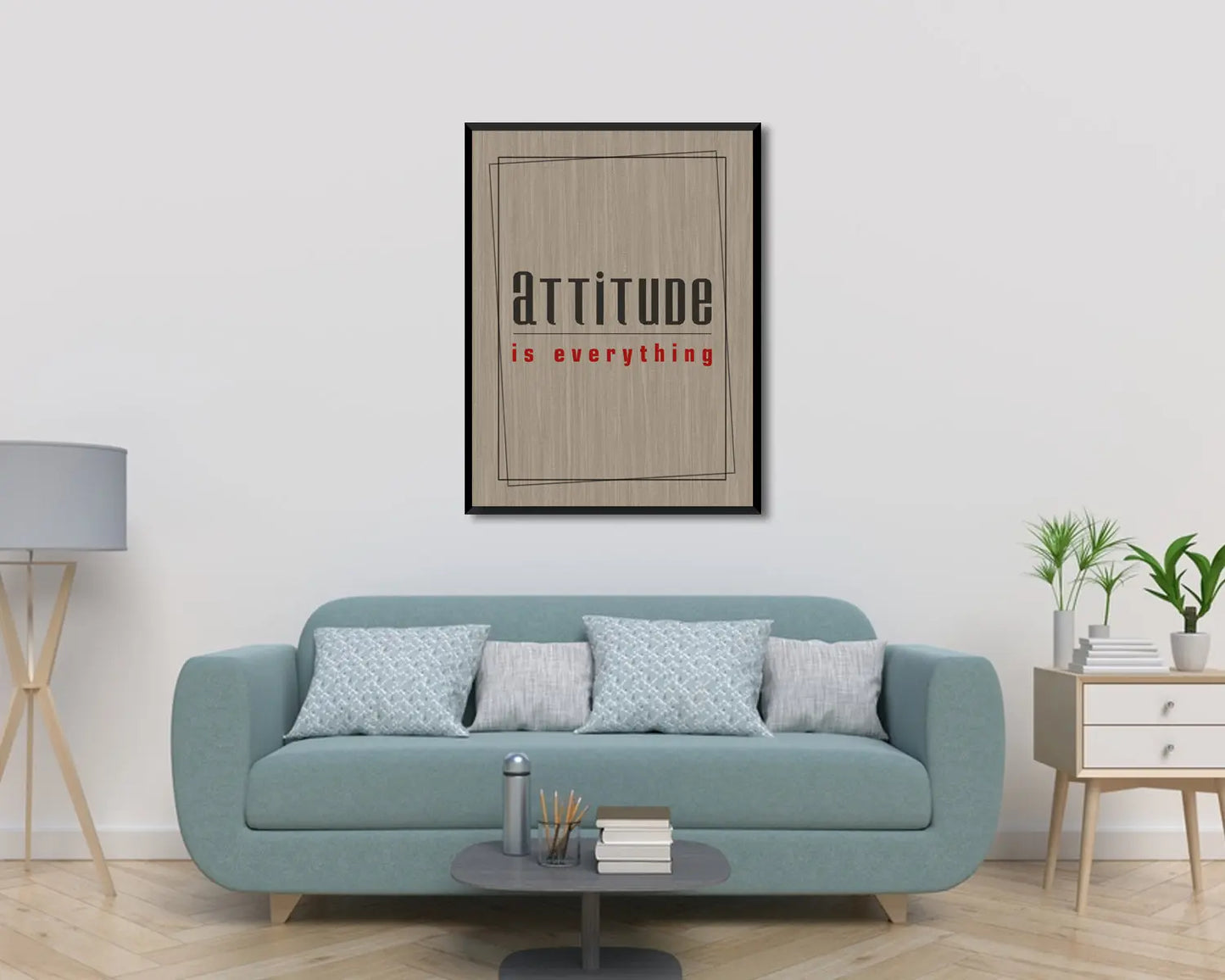 Attitude is everything Canvas Wall Art 