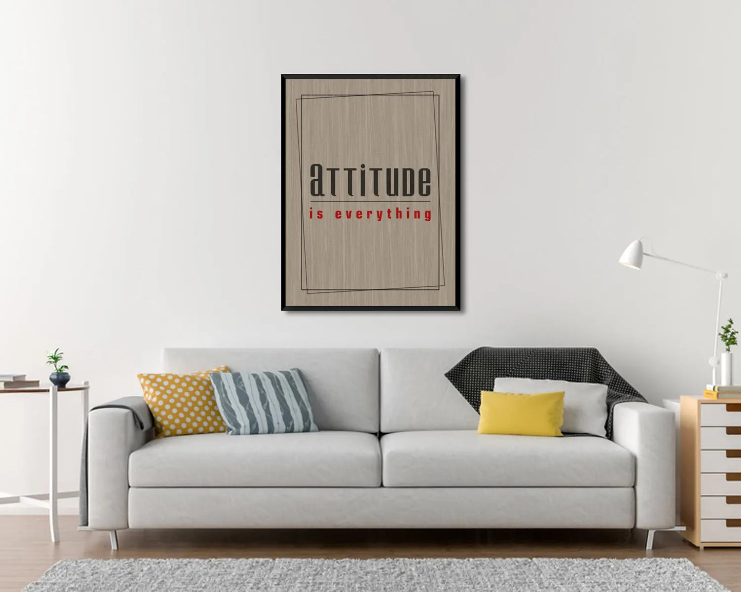 Attitude is everything Canvas Wall Art 