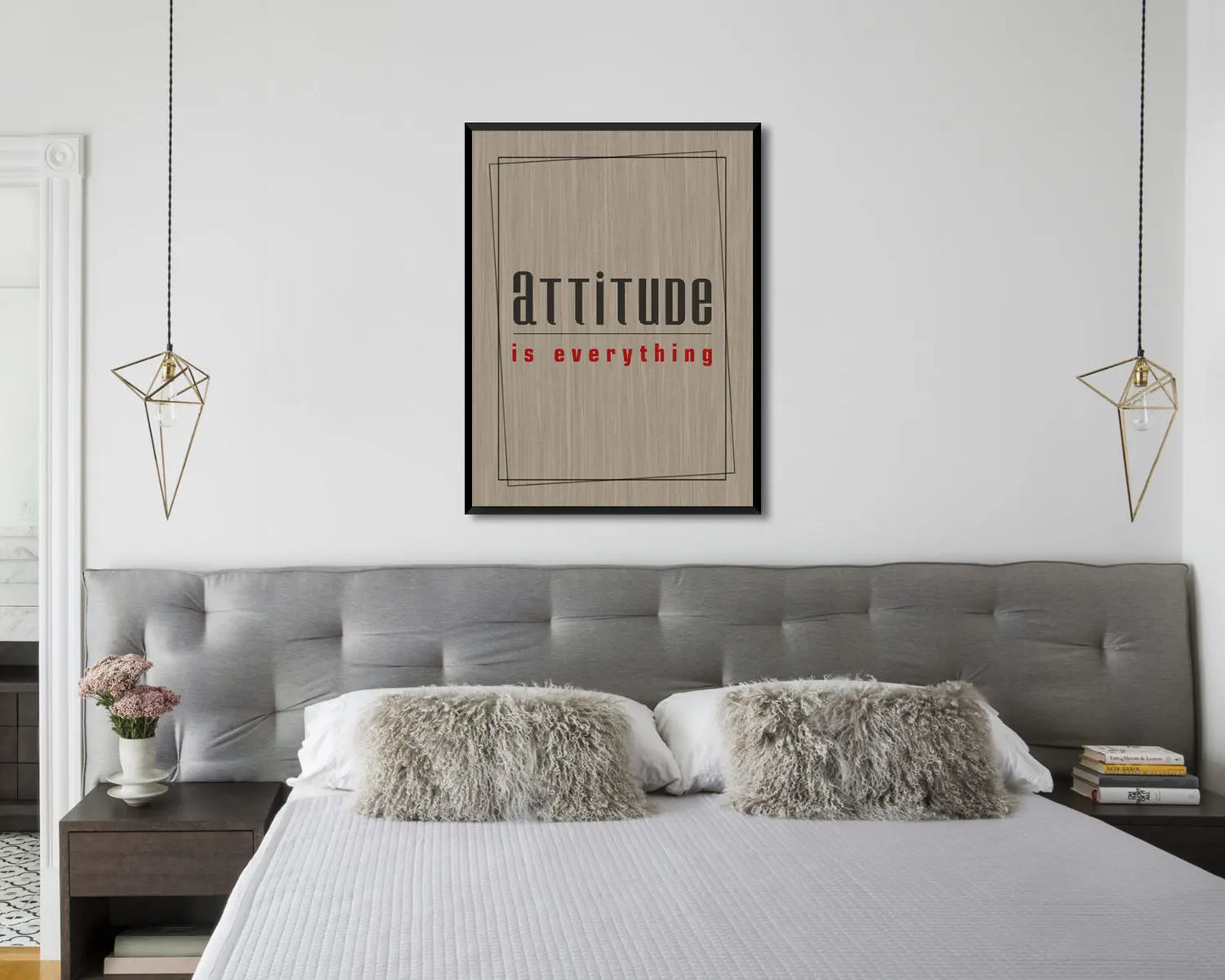 Attitude is everything Canvas Wall Art 