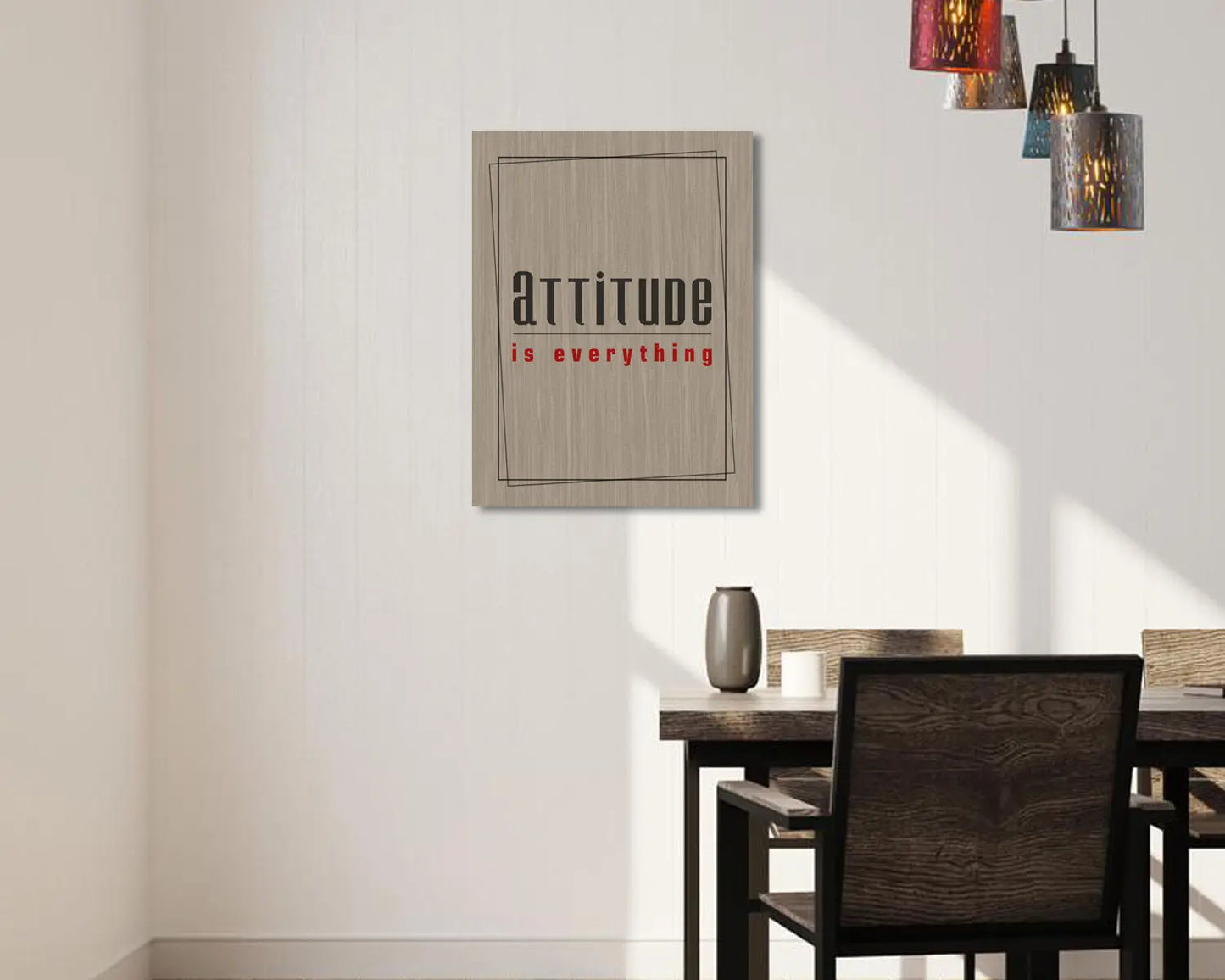 Attitude is everything Canvas Wall Art 