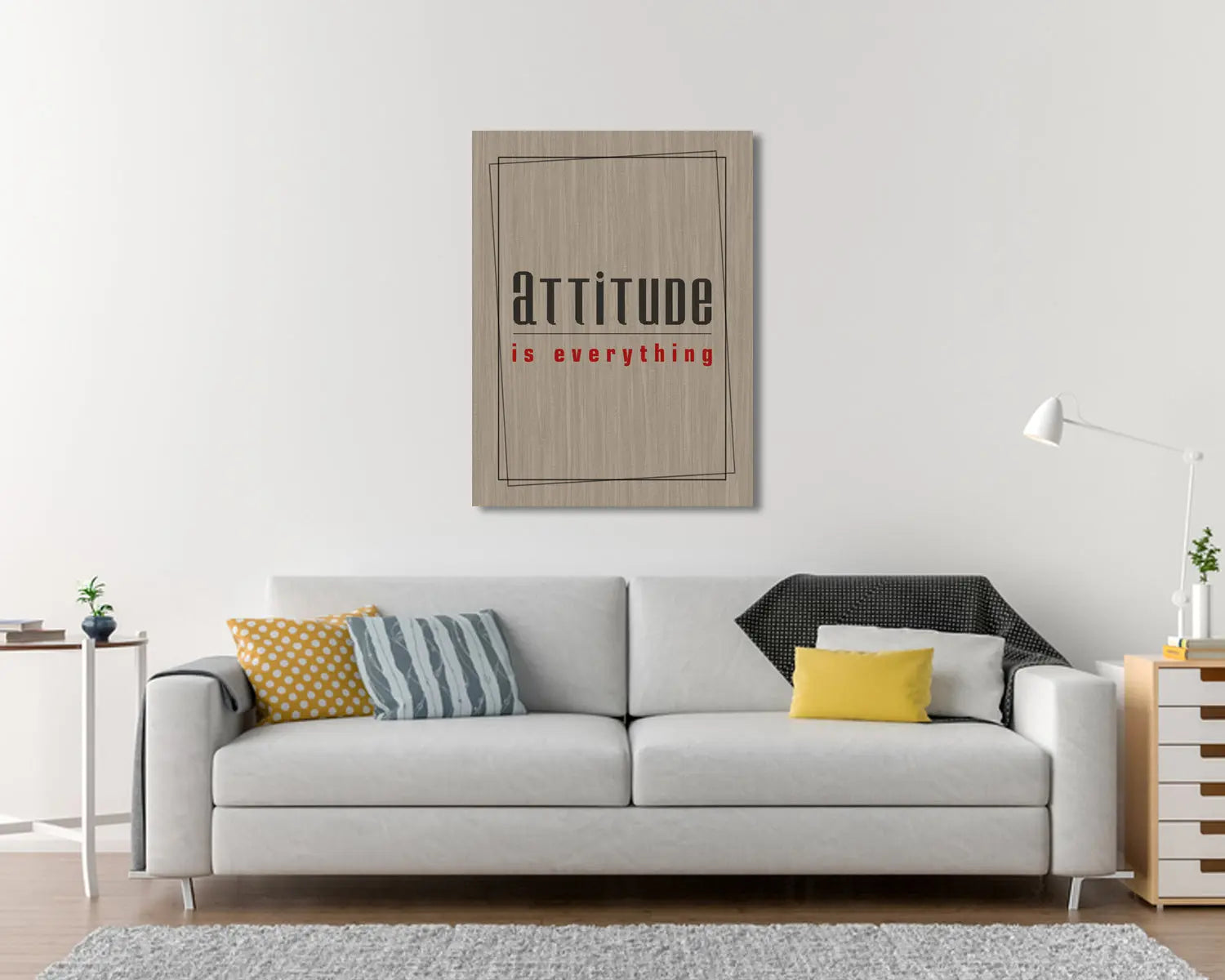 Attitude is everything Canvas Wall Art 