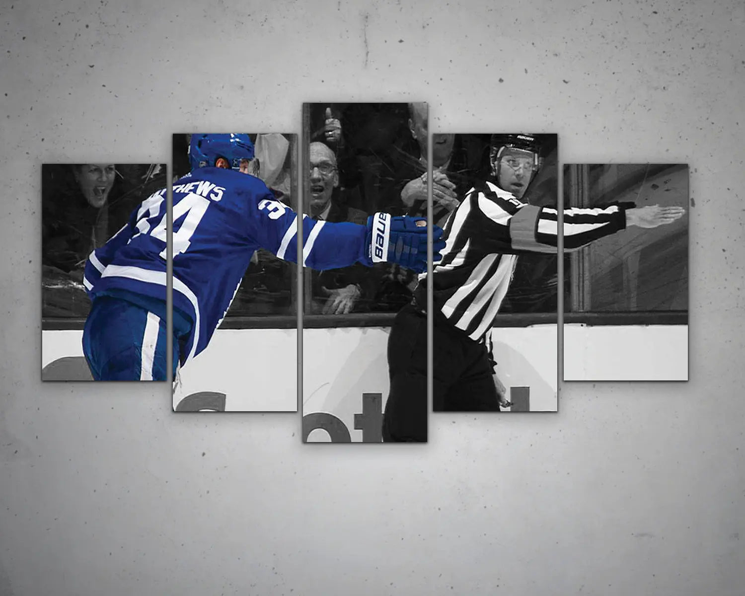 Auston Matthews Black & White Canvas Art 